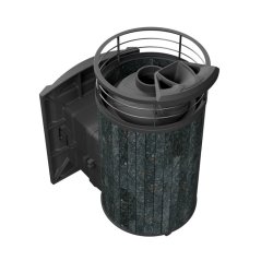 Печь банная PROMetall Атмосфера L Россо Леванто ламель+сетка с газовой горелкой