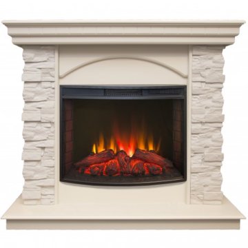 Каминокомплект RealFlame Elford STD/EUG/25'5/HL WT с очагом Evrika 25,5 LED