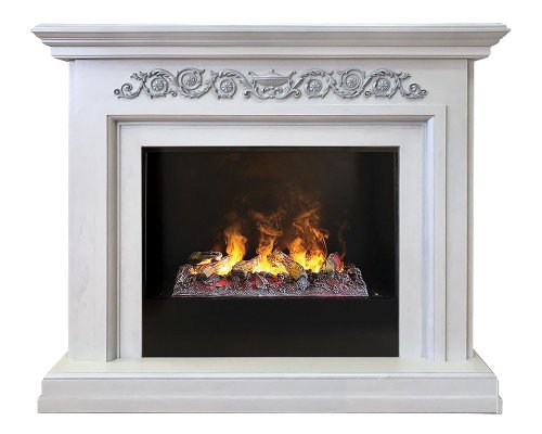 Каминокомплект RealFlame Leticia 26 WT 3D Cassette 630 + Black вставка — фото 2