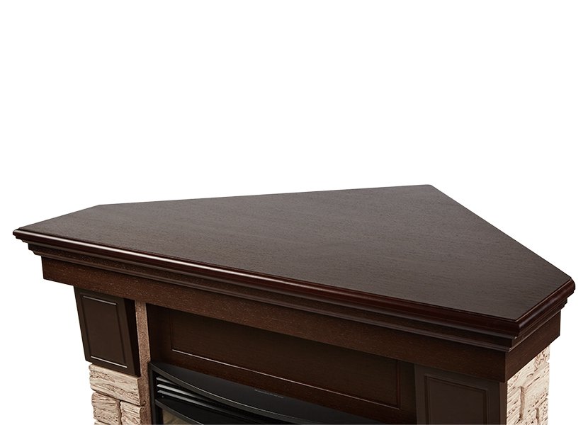 Каминокомплект Firelight Forte Wood 30U (угловой) с очагом Electrolux EFP/P-3020LS камень коричневый/шпон темный дуб — фото 3