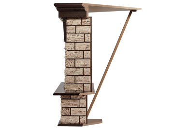 Каминокомплект Firelight Forte Wood 30U (угловой) с очагом Electrolux EFP/P-3020LS камень коричневый/шпон темный дуб