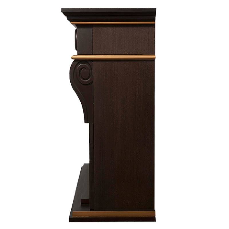 Каминокомплект Firelight Vittoriano 30 с очагом Electrolux EFP/P-3020LS темный дуб с золотой патиной — фото 3