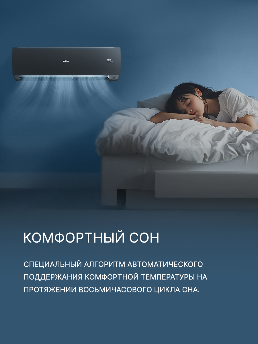 Сплит-система Aqua AQ-25BRQ1/R3(IN)/AQ-25BRQ1/R3(OUT) Biwa — фото 6