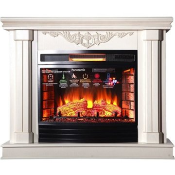 Каминокомплект Interflame Джениус с очагом Panoramic 25 LED FX бежевый