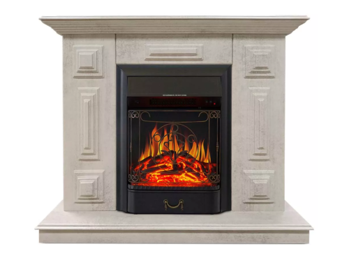 Каминокомплект Хорошие Камины Юпитер с очагом Royal Flame Majestic FX Black цемент — фото 1