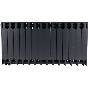 Биметаллический радиатор отопления Rifar Supremo Ventil SVR 500 нижнее правое подключение 14 секций титан