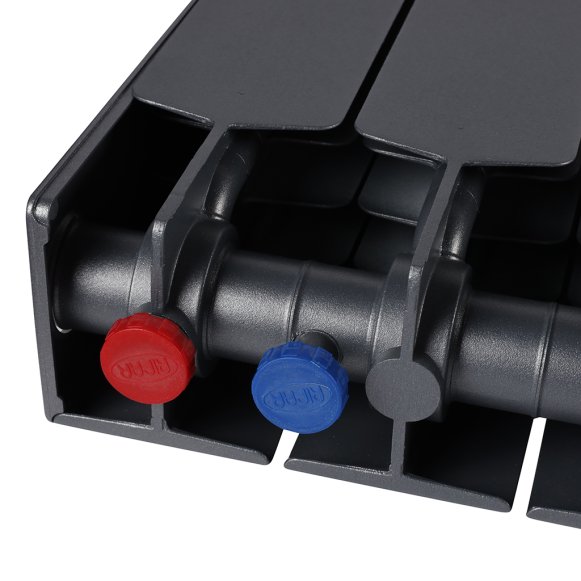 Биметаллический радиатор отопления Rifar Supremo Ventil SVR 500 нижнее правое подключение 14 секций титан