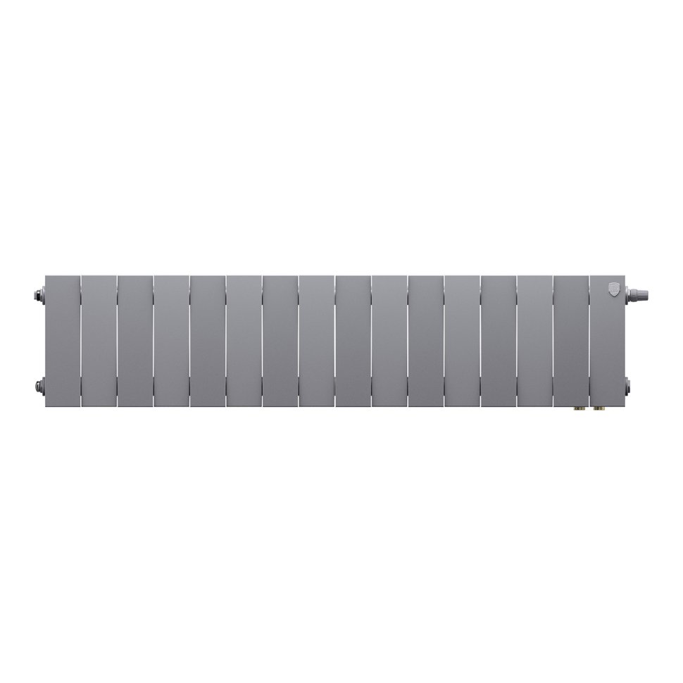 Биметаллический радиатор отопления Royal Thermo PianoForte 200 VDR80 Silver Satin 16 секций — фото 2