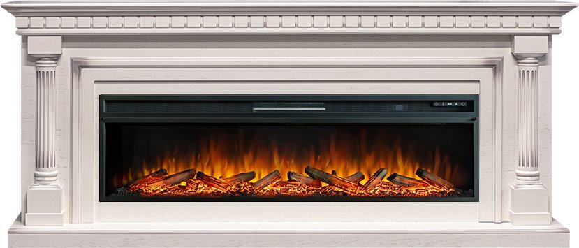 Каминокомплект Royal Flame Dallas с очагом Vision 60 LOG LED слоновая кость с патиной — фото 1