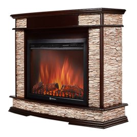 Каминокомплект Firelight Scala 25 с очагом Electrolux EFP/P-2520LS сланец скалистый бурый/шпон тёмный дуб