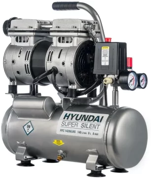 Компрессор безмасляный HYUNDAI НYC 14206LMS поршневой, бесшумный.