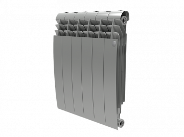 Биметаллический радиатор отопления Royal Thermo BiLiner 500 6 секций Silver Satin