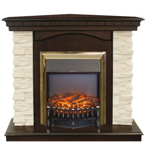 Каминокомплект RealFlame Elford Corner STD/EUG/25'5/HL AO с очагом Fobos s Lux Black/Brass — фото 2