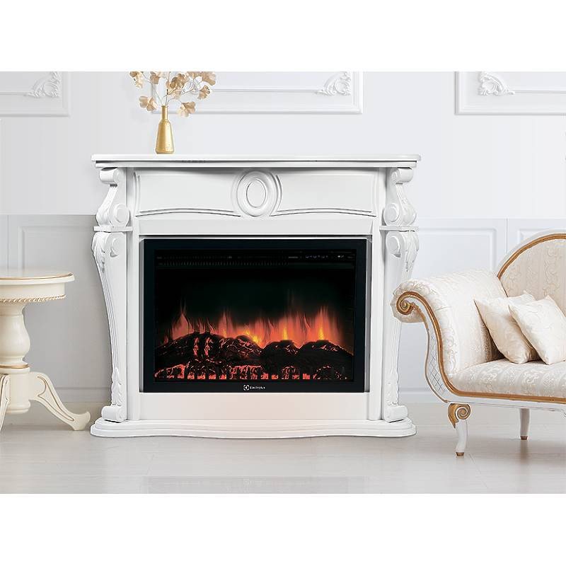 Каминокомплект Firelight Ovatio 30 с очагом Electrolux EFP/P-3020LS шпон белёный дуб — фото 7