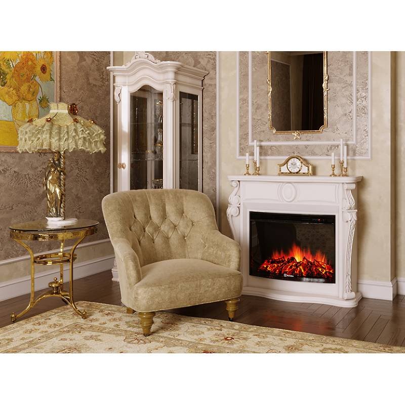 Каминокомплект Firelight Ovatio 30 с очагом Electrolux EFP/P-3020LS шпон белёный дуб — фото 8