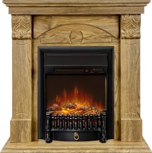 Каминокомплект Royal Flame Dublin RUSTIC (Разборный) с очагом Fobos FX M Black RC дуб натуральный