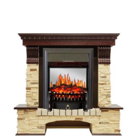 Каминокомплект Royal Flame Pierre Luxe сланец с очагом Fobos FX M Black