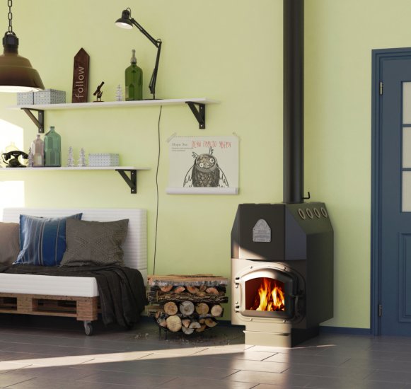 Печь воздухогрейная ТМФ Инженер уголь