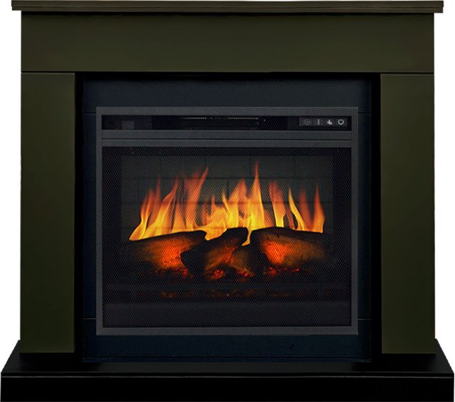 Каминокомплект Royal Flame Bergen 23 (Разборный) с очагом Vision 23 EF LED 3D FX темная олива — фото 1