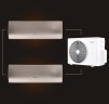 Мульти сплит-система на 2 комнаты 35+35 м2 AURUS ADI/in-12HN8/GOLD*2/ADMI/out-24H3N8 D Series