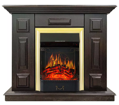 Каминокомплект Хорошие Камины Юпитер с очагом Royal Flame Majestic FX Brass венге — фото 1