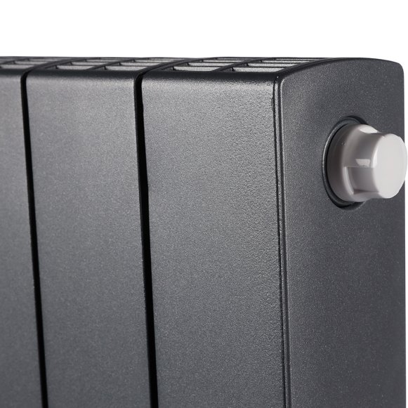 Биметаллический радиатор отопления Rifar Supremo Ventil SVR 500 нижнее правое подключение 4 секции титан