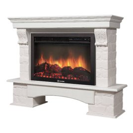 Каминокомплект Firelight Forte 30S с очагом Electrolux EFP/P-3020LS камень белый/шпон беленый дуб