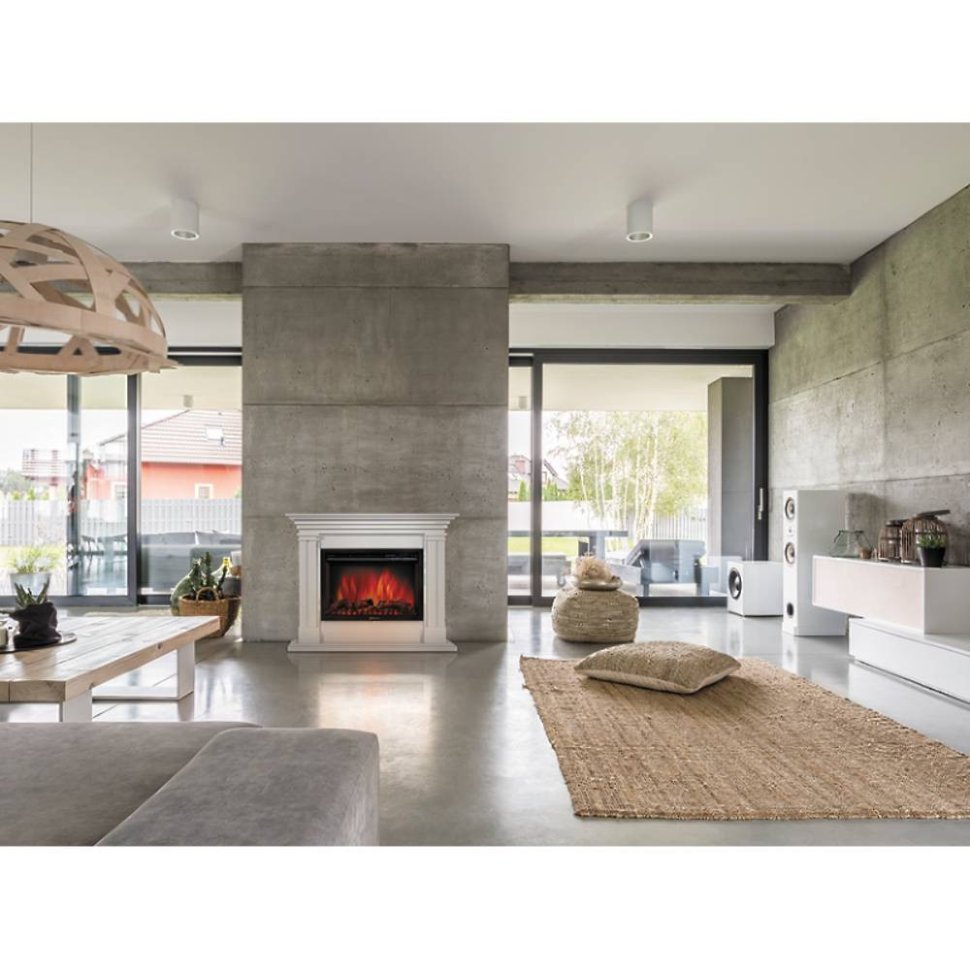 Каминокомплект Firelight Castello 30 с очагом Electrolux EFP/P-3020LS белый — фото 9