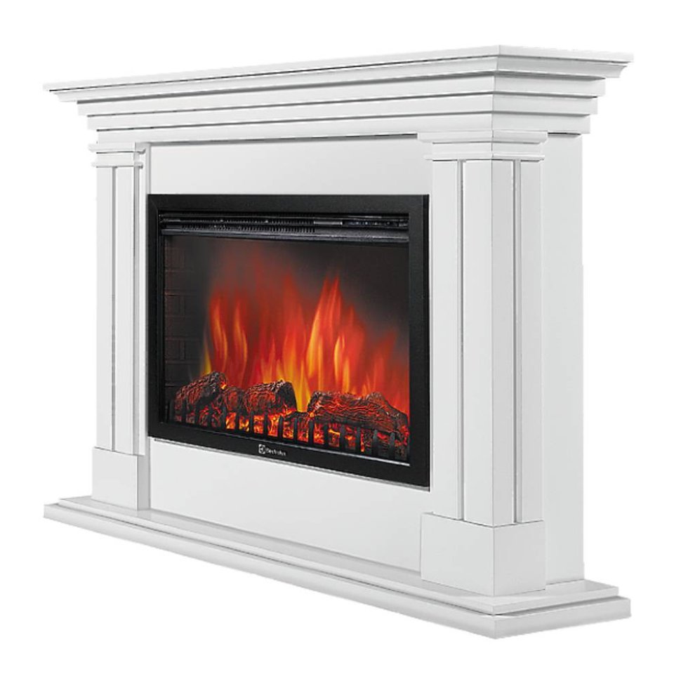 Каминокомплект Firelight Castello 30 с очагом Electrolux EFP/P-3020LS белый — фото 2