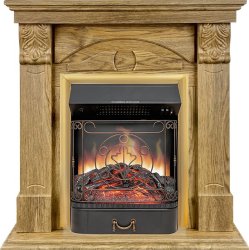 Каминокомплект Royal Flame Dublin RUSTIC (Разборный) с очагом Majestic FX M Brass дуб натуральный