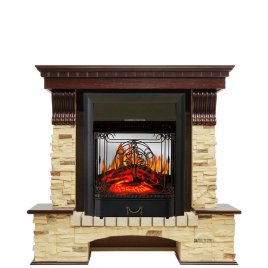 Каминокомплект Royal Flame Pierre Luxe сланец с очагом Majestic FX M Black