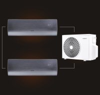 Мульти сплит-система на 2 комнаты 35+25 м2 AURUS ADI/in-12HN8/BLACK+ADI/in-09HN8/BLACK/ADMI/out-24H3N8 D Series
