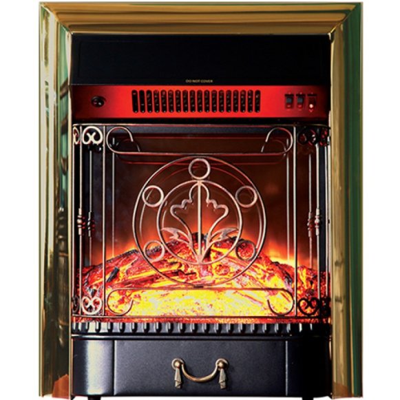 Изображение товара Электрокамин Interflame Остин с очагом Majestic FX M Brass темный дуб 32х91х92 см