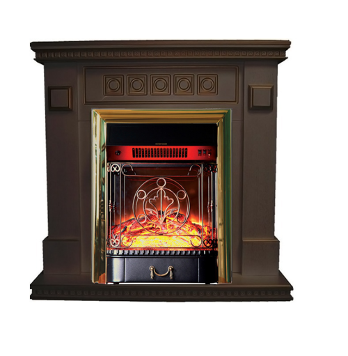 Каминокомплект Interflame Остин с очагом Majestic FX M Brass темный дуб — фото 1