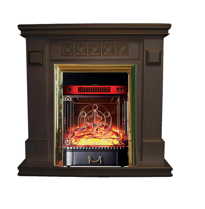 Каминокомплект Interflame Остин с очагом Majestic FX M Brass темный дуб — фото 1