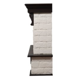 Каминокомплект Firelight Forte 30S с очагом Electrolux EFP/P-3020LS камень белый/шпон темный дуб
