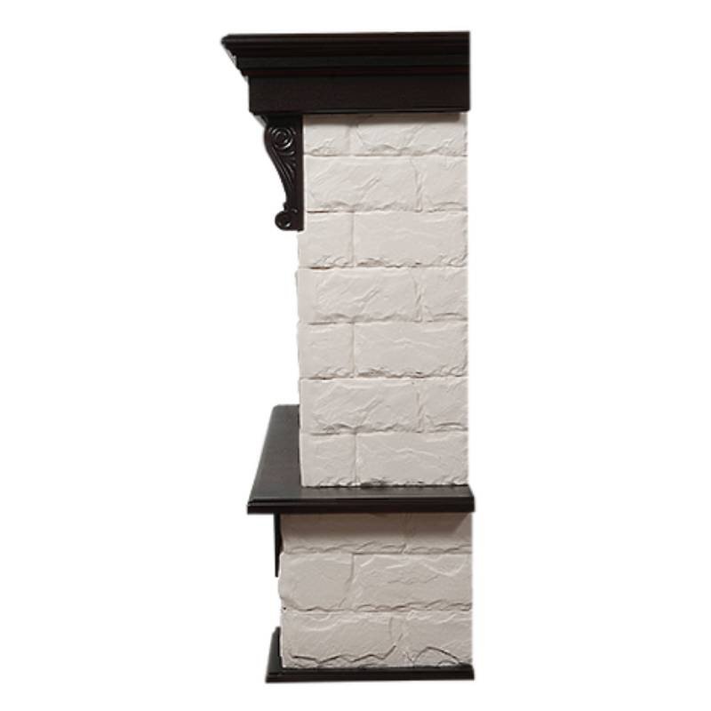 Каминокомплект Firelight Forte 30S с очагом Electrolux EFP/P-3020LS камень белый/шпон темный дуб — фото 3