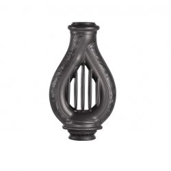 Конвектор PROMetall Лира для печей 150мм дымоход 130мм цвет чёрный