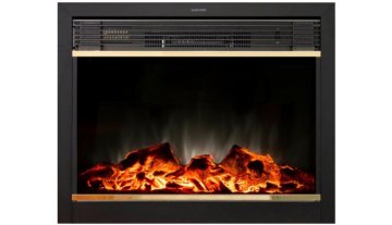 Каминокомплект Interflame Экстер махагон с очагом Jupiter GLS LED Brass