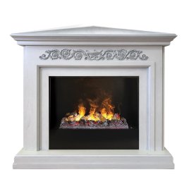 Каминокомплект RealFlame Leticia Corner 26 WT 3D Cassette 630 + Black вставка