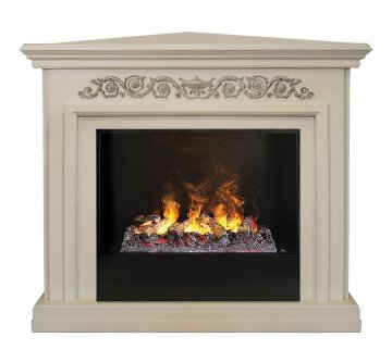 Каминокомплект RealFlame Leticia Corner 26 WT 3D Cassette 630 + Black вставка