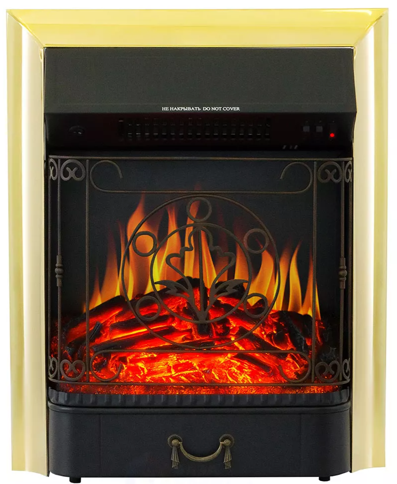 Каминокомплект Хорошие Камины Юпитер с очагом Royal Flame Majestic FX Brass цемент — фото 5