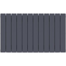 Биметаллический радиатор отопления Rifar Supremo 500 боковое подключение 12 секций титан