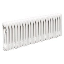 Стальной трубчатый радиатор Теплофорт ТР3037 22 секций боковое подключение 3/4 белый глянец