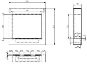 Биокамин настенный Zefire Orion Qube 600