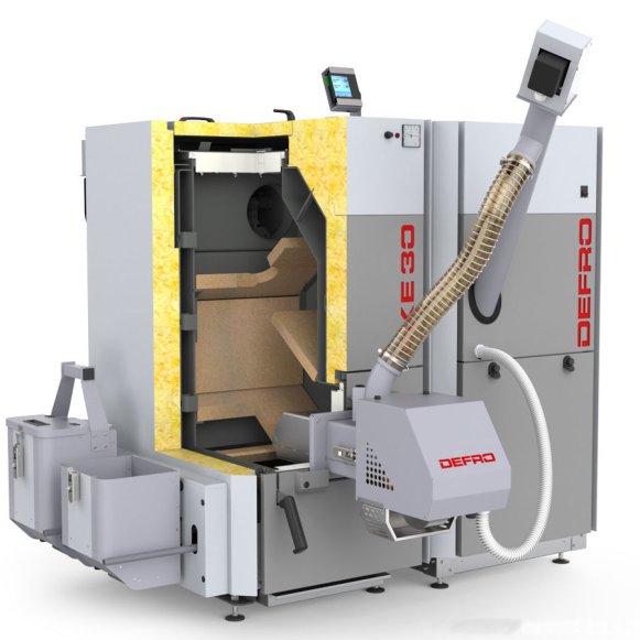 Напольный твердотопливный котел Defro Kompakt Eko Pell 40