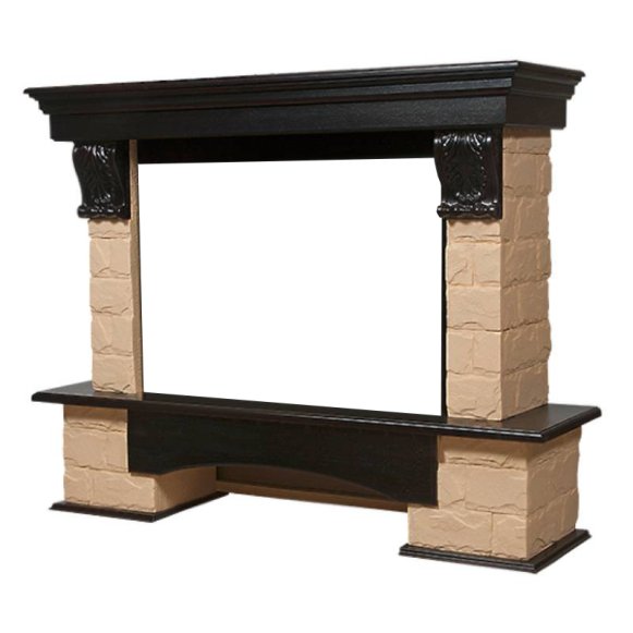 Изображение товара Портал Firelight Forte 30S камень бежевый шпон венге для электрокаминов