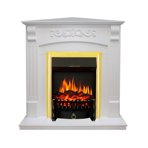 Изображение товара Каминокомплект Royal Flame Sorrento угловой c очагом Fobos FX Brass