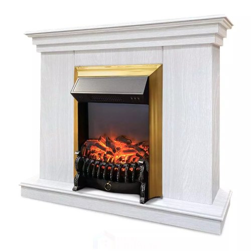 Каминокомплект Хорошие Камины Марс с очагом RealFlame Fobos Lux BR S белое дерево — фото 2