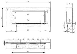 Биокамин настенный Zefire Orion 900